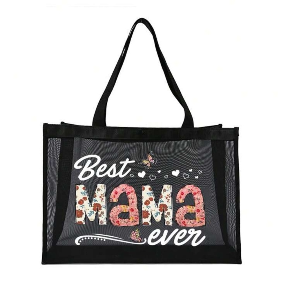 235. Best Mama Ever Mesh Tote Bag